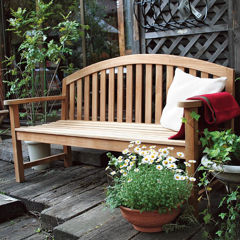 ベンチ 屋外 庭 背もたれ 木製 ガーデンベンチ 無塗装 塗装無し 椅子 肘掛け 腰かけ リビング 室内 チェア ジャービス レインボーベンチ拍卖