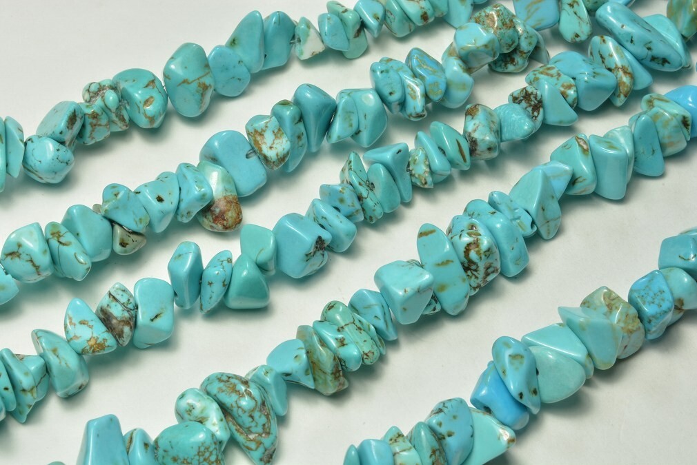 天然石 1連 ブレスレット グリーンターコイズ 大 サザレ さざれ パワーストーン ビーズクラブ拍卖