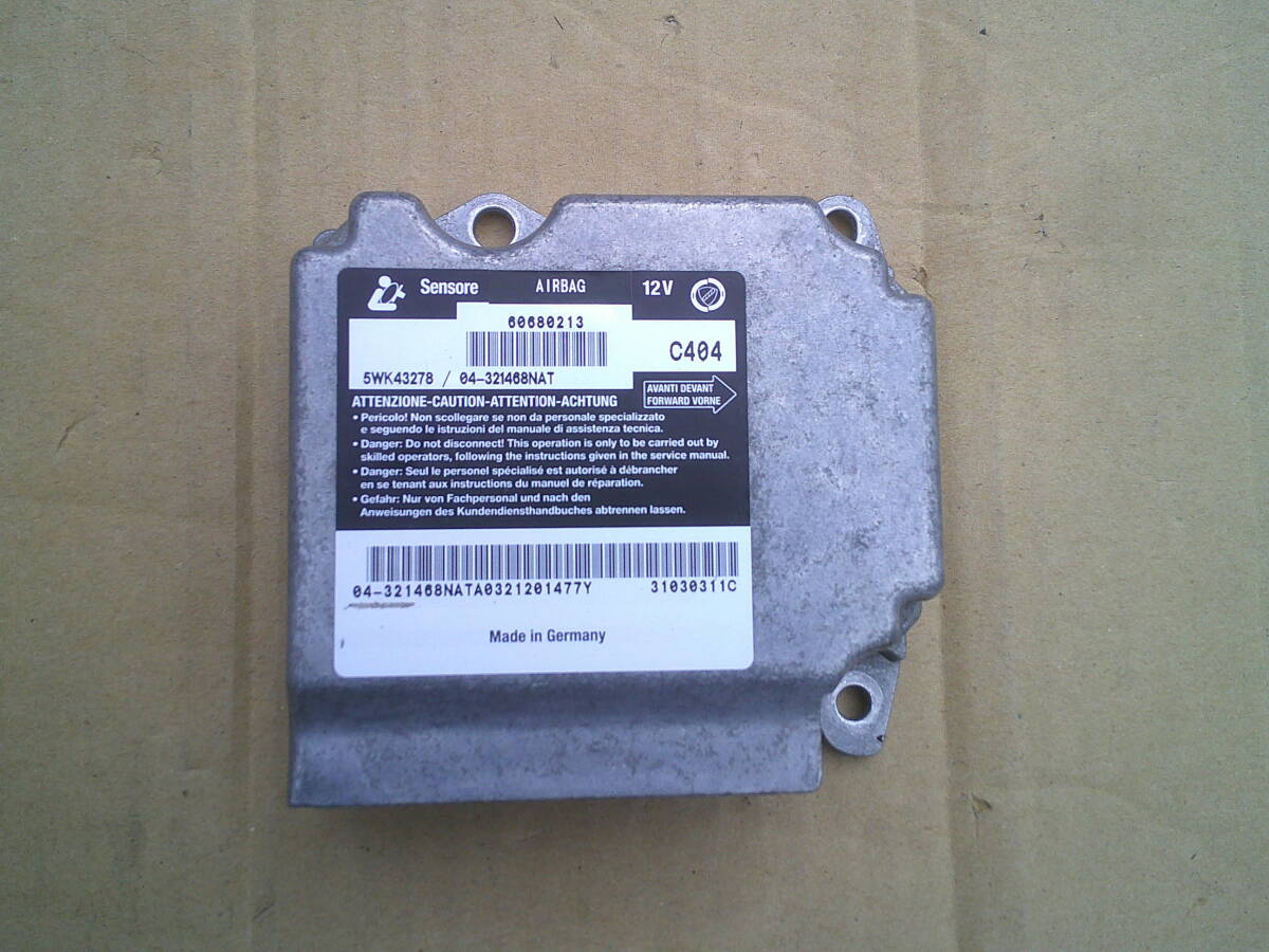 ★ 932 アルファロメオ 156 SRS エアバッグ コンピューター モジュール 60680213 ★ 932AXA拍卖