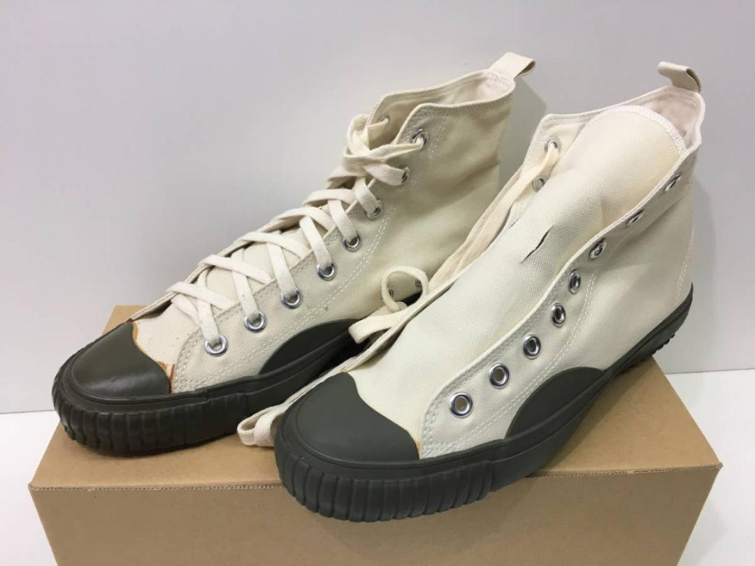 KZ123★MASTER&CO キャンバス ハイカットシューズ★26★アイボリー/カーキ 定価¥16590- マスターアンドコー拍卖