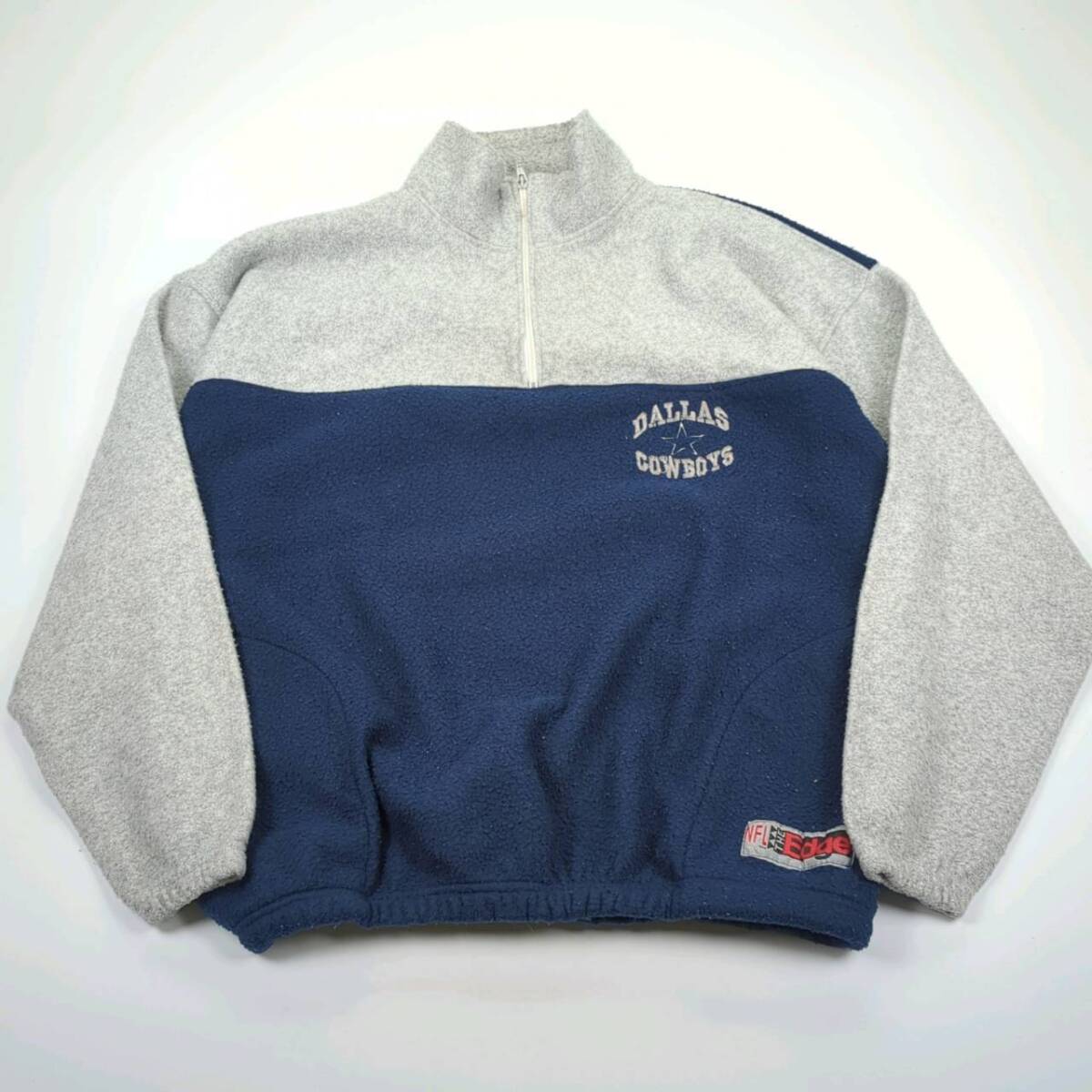M THE Edge フリース ハーフジップ NFL DALLAS COWBOYS ネイビー×グレー 長袖 リユース ultramto sw0902拍卖