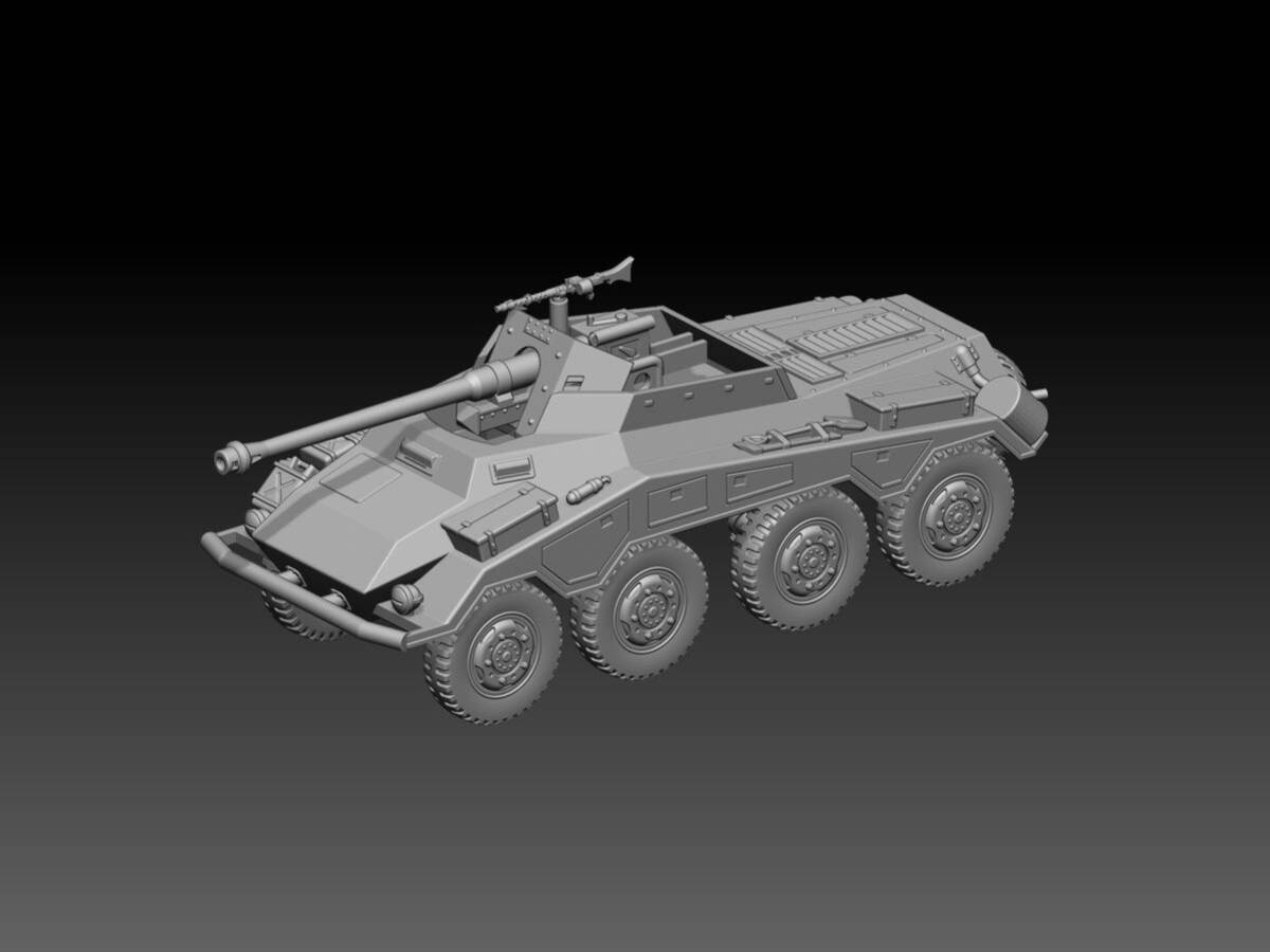 1/72 レジンキット 未塗装 WW2 ドイツ軍 Sd.Kfz. 234/4重装甲偵察車 (7.5 cm Pak 40) 241004拍卖
