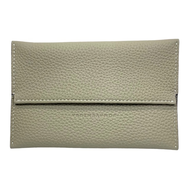 BONAVENTURA ボナベンチュラ ティッシュケース 小物 ロゴ シュリンクレザー ベージュ拍卖