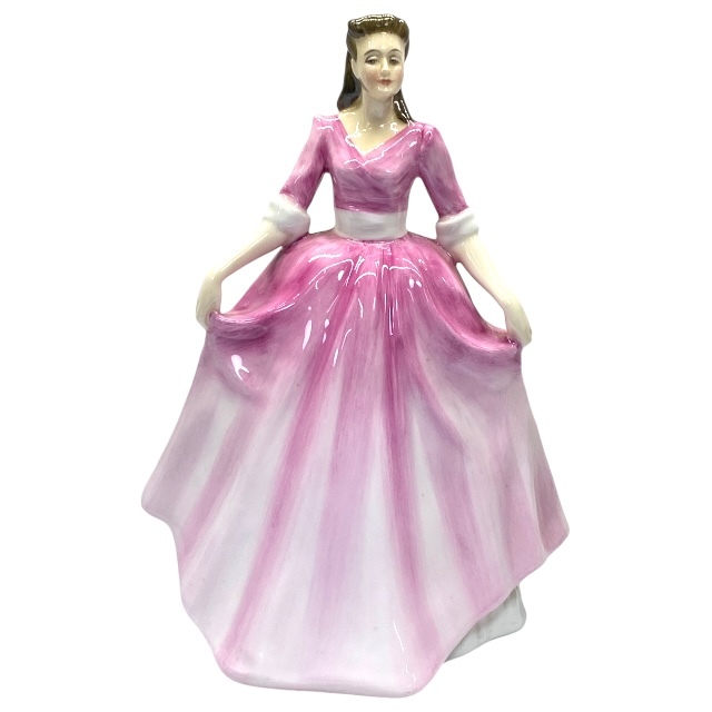 ROYAL DOULTON ロイヤルドルトン フィギュア グロリア HN3200 置物 陶器 人形 インテリア 小物 ピンク拍卖