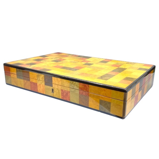 【希少】HERMES エルメス 木箱 ウッドケース インテリア 小物入れ マルチカラ?拍卖