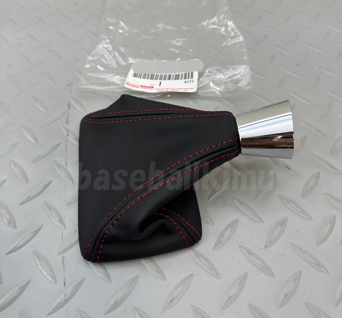 ■新品■トヨタ純正130系マークX G's用 シフトブーツ 本革×赤ステッチ拍卖