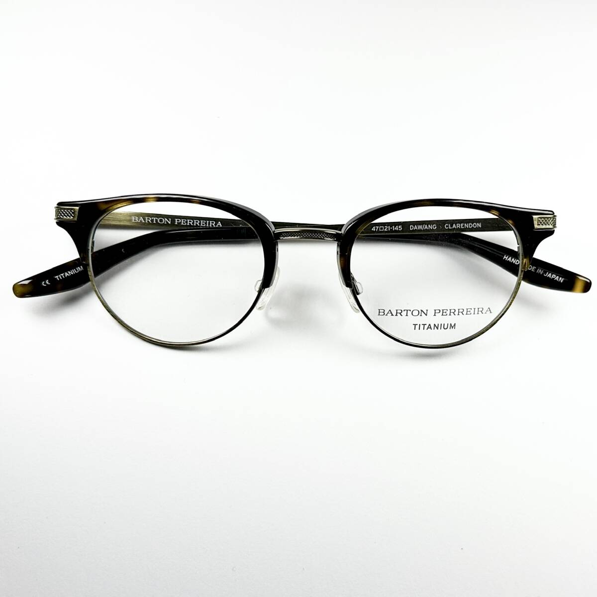 バートンペレイラ CLARENDON 正規日本製 メガネ 純正ケース付き チタン素材 Barton Perreira 米国ブランド / クレアレンドン DAW/ANG拍卖