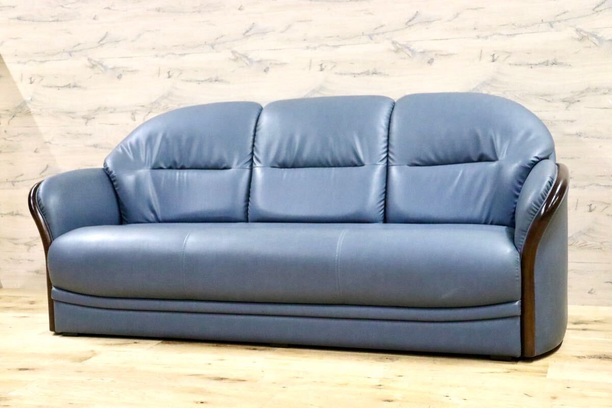 GMHS353○maruni / マルニ ベルサイユ グレース 3人掛けソファ トリプルソファ 長椅子 合皮 ヨーロピアン クラシック 定価約23万拍卖