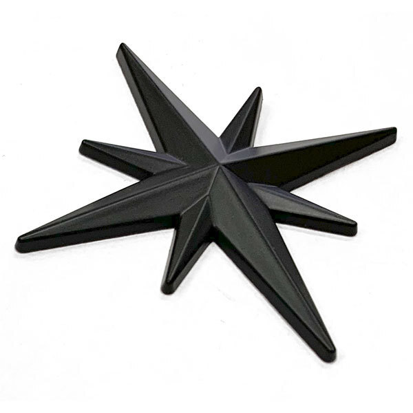 エンブレム 北極星 ポラリス ステッカー パーツ 車 立体 カスタム 汎用 メタル 金属 3D ドレスアップ ブラック拍卖