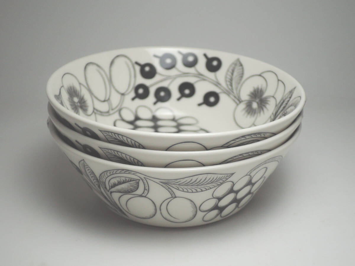 【新品】3点 アラビア パラティッシ ボウル 13cm ARABIA Paratiisi bowl カイピアイネン拍卖