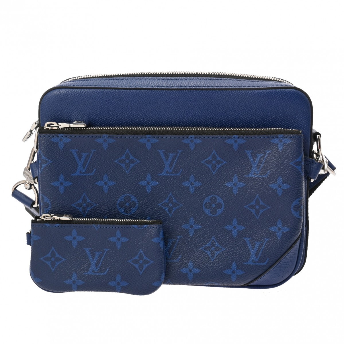 LOUIS VUITTON ルイヴィトン タイガラマ トリオメッセンジャー ブルー M69443 メンズ レザー ショルダーバッグ 新同 中古 銀蔵拍卖