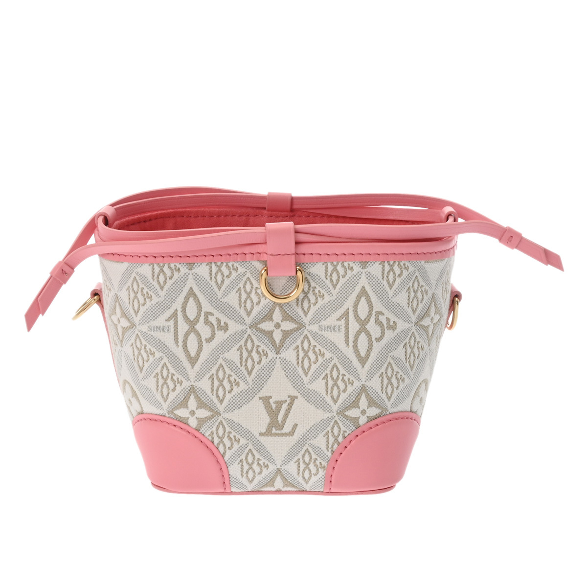 LOUIS VUITTON ルイヴィトン ノエパース SINCE1854 ピンク M81112 レディース ジャガード ショルダーバッグ Aランク 中古 銀蔵拍卖