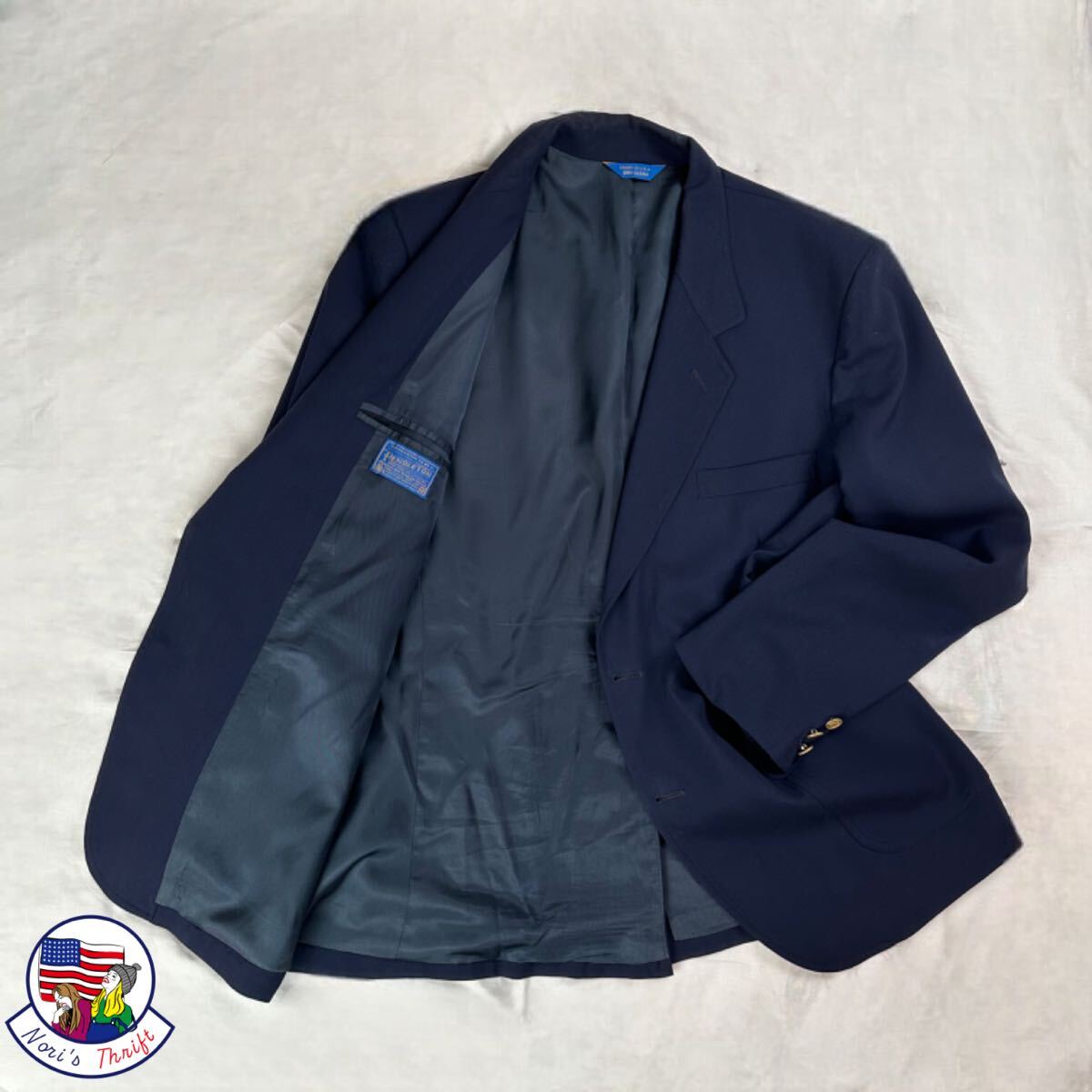 USA製 ペンドルトン 金ボタン 紺色ブレザーUSA古着 1378拍卖