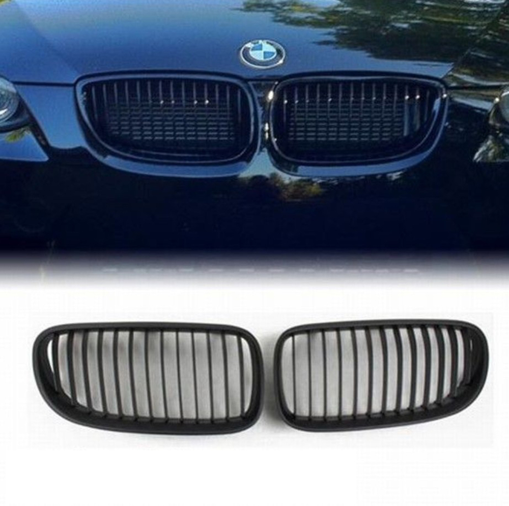 最上級品質▲BMW 3シリーズ E92 E93 LCI 後期 フロントグリル マットブラック シングルバー 艶消黒 セット ABS製 2011-2013拍卖