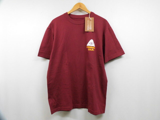 新品 定価7,480円 STANDARD CALIFORNIA スタンダードカリフォルニア POLeR CAMP VIBES 半袖Tシャツ トップス バーガンディ レッド 赤 M拍卖