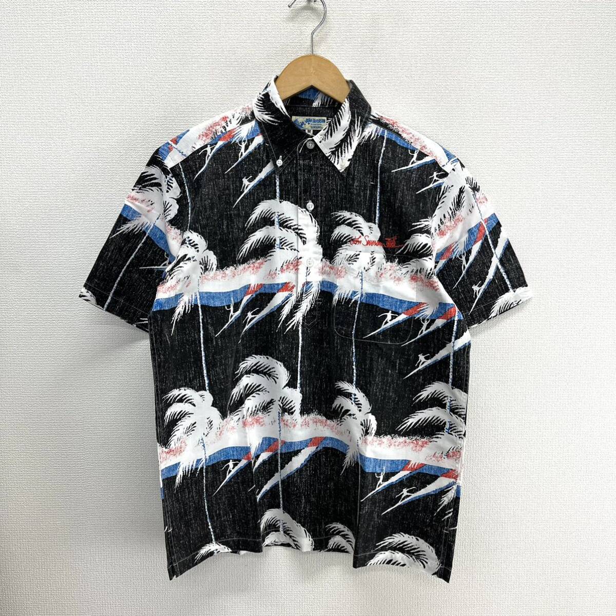 美品 SUN SURF サンサーフ JS33345 John Severson ジョンセバーソン 半袖 ボタンダウン プルオーバーシャツ 総柄 M 10119419拍卖