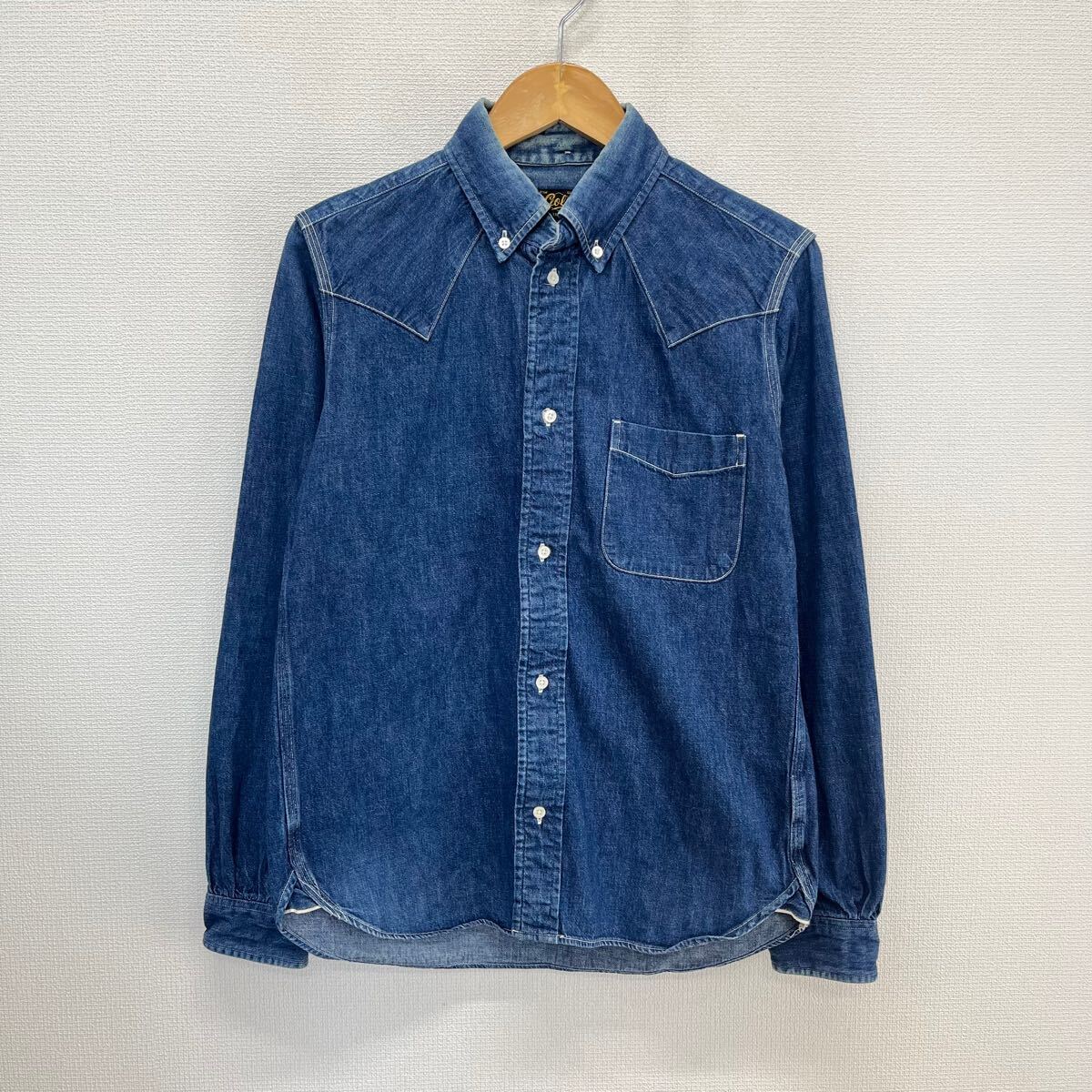 GOLD ゴールド GL25744 DENIM WESTERN YOKE B.D. SHIRT デニムウエスタンシャツ ボタンダウンシャツ S 10120692拍卖