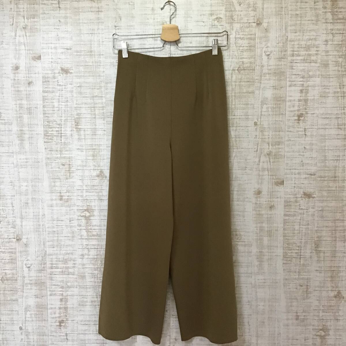 A663◇Bou Jeloud|ブージュルード ワイドパンツ カーキ サイズ38拍卖