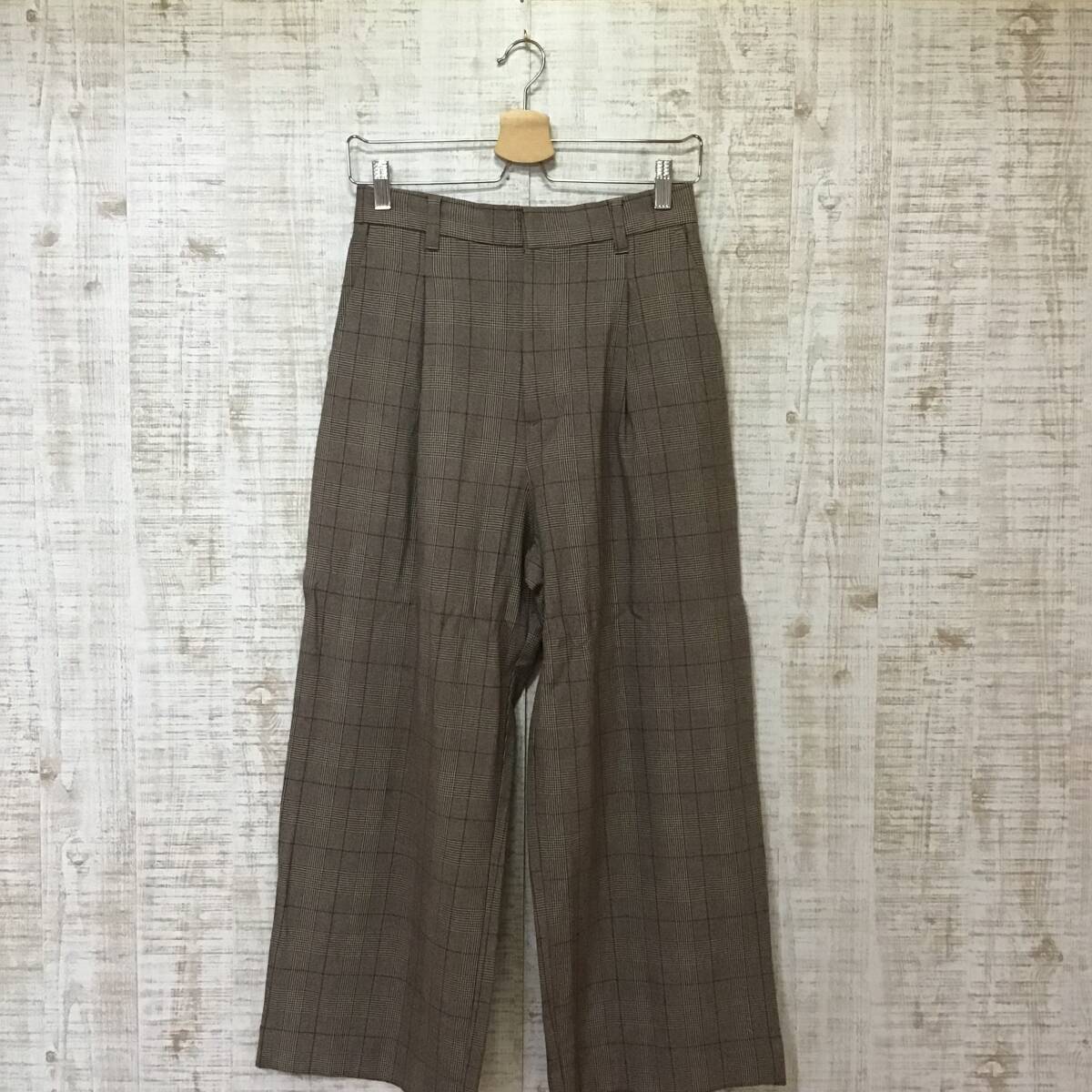 A663◇ROPE' PICNIC|ロぺピクニック チェックパンツ グレー サイズ40拍卖