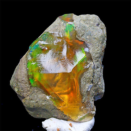 〔D384-42〕エチオピアンオパール Ethiopian Opal 原石 結晶 原石【メール便不可】拍卖