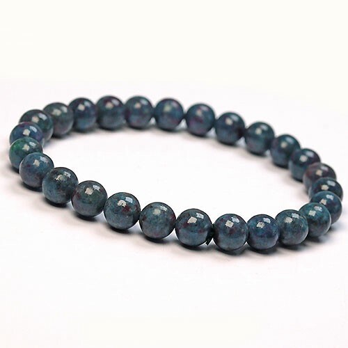 〔K1524-5m〕5mmルビーインカイヤナイト ブレスレット拍卖