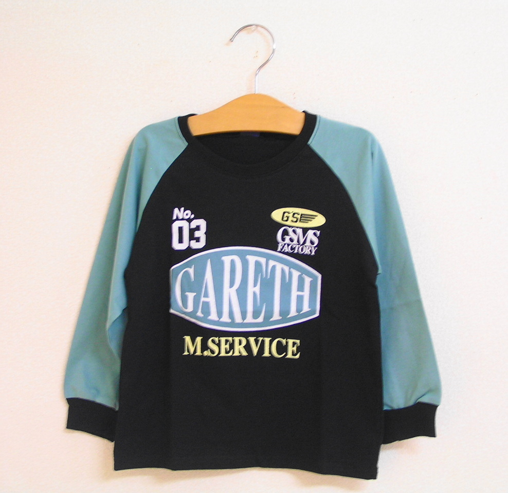 ★新品120cm★crescent ロゴプリントラグランTシャツ (ブルー) クレセント拍卖