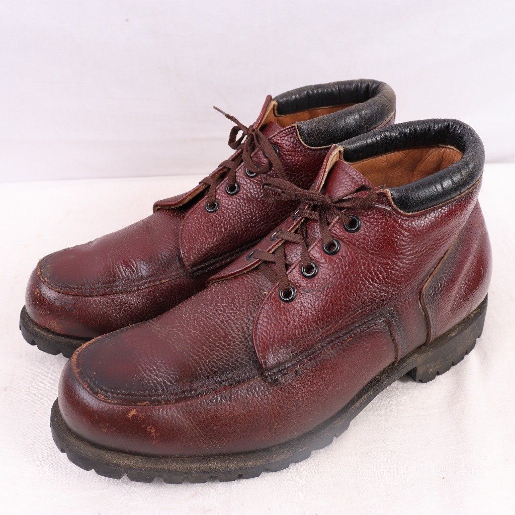 エディーバウアー US 9 1/2 USA製 80's 位 ヴィンテージ モックトゥ Eddie Bauer 編み上げ ブラウン 茶 メンズ 中古 eb1441拍卖