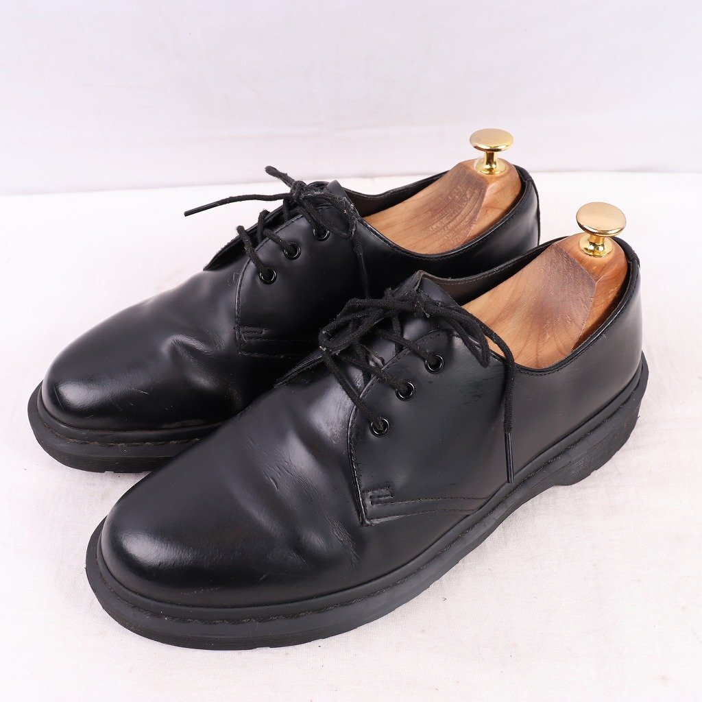 ドクターマーチン UK7/25.5cm-26.0cm/1461 MONO ブーツ オールブラック 黒 メンズ レディース dr.martens 中古 古着 dm4076拍卖