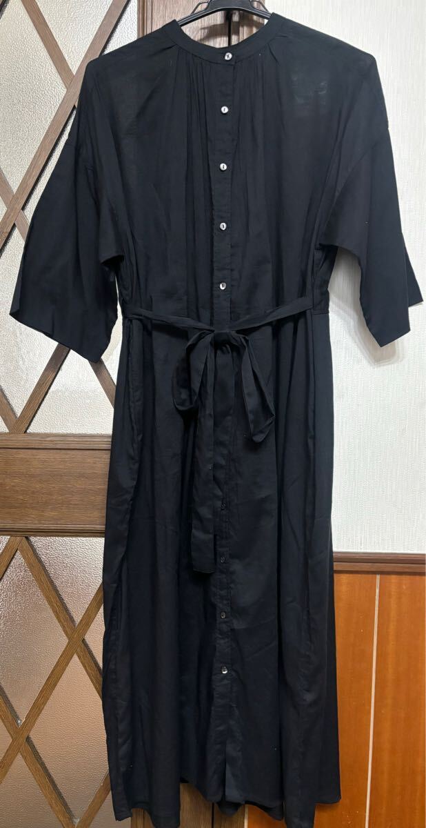 Settimissimo セッティミッシモ★七分シャツワンピース 黒ブラック★F拍卖
