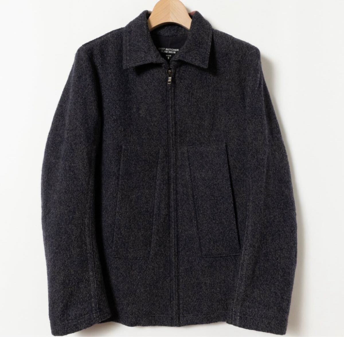 美品7万円●DIET BUTCHER SLIM SKIN ジップブルゾン メンズ拍卖