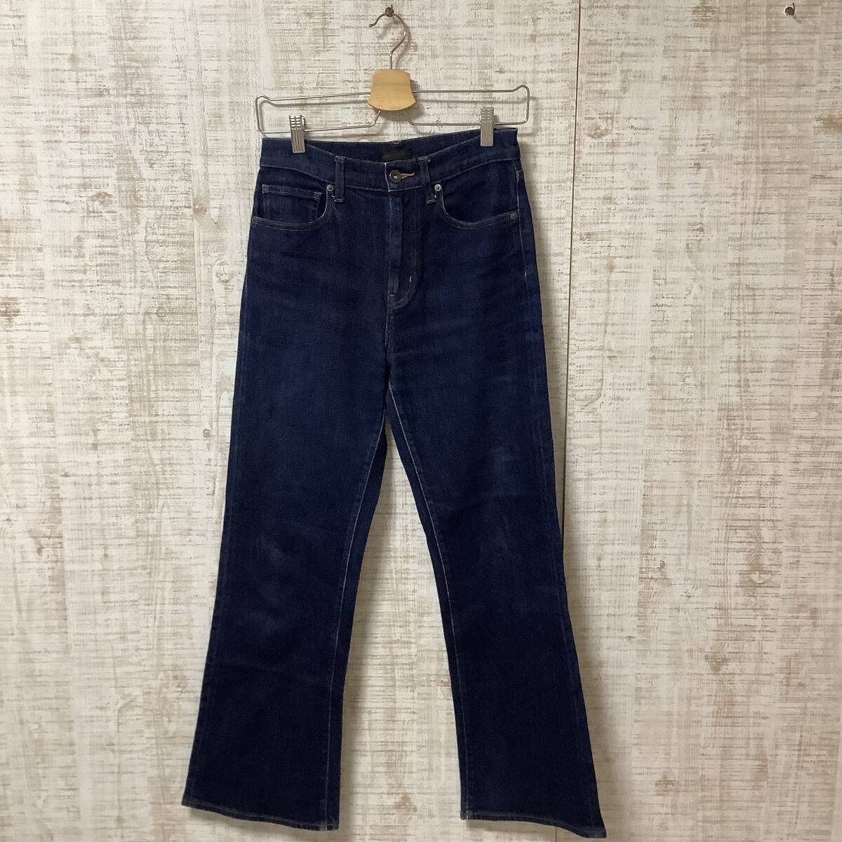 M6◇UNIQLO | ユニクロ パンツ デニム ブーツカット ストレッチ デニムブルー サイズ25(63.5cm)拍卖