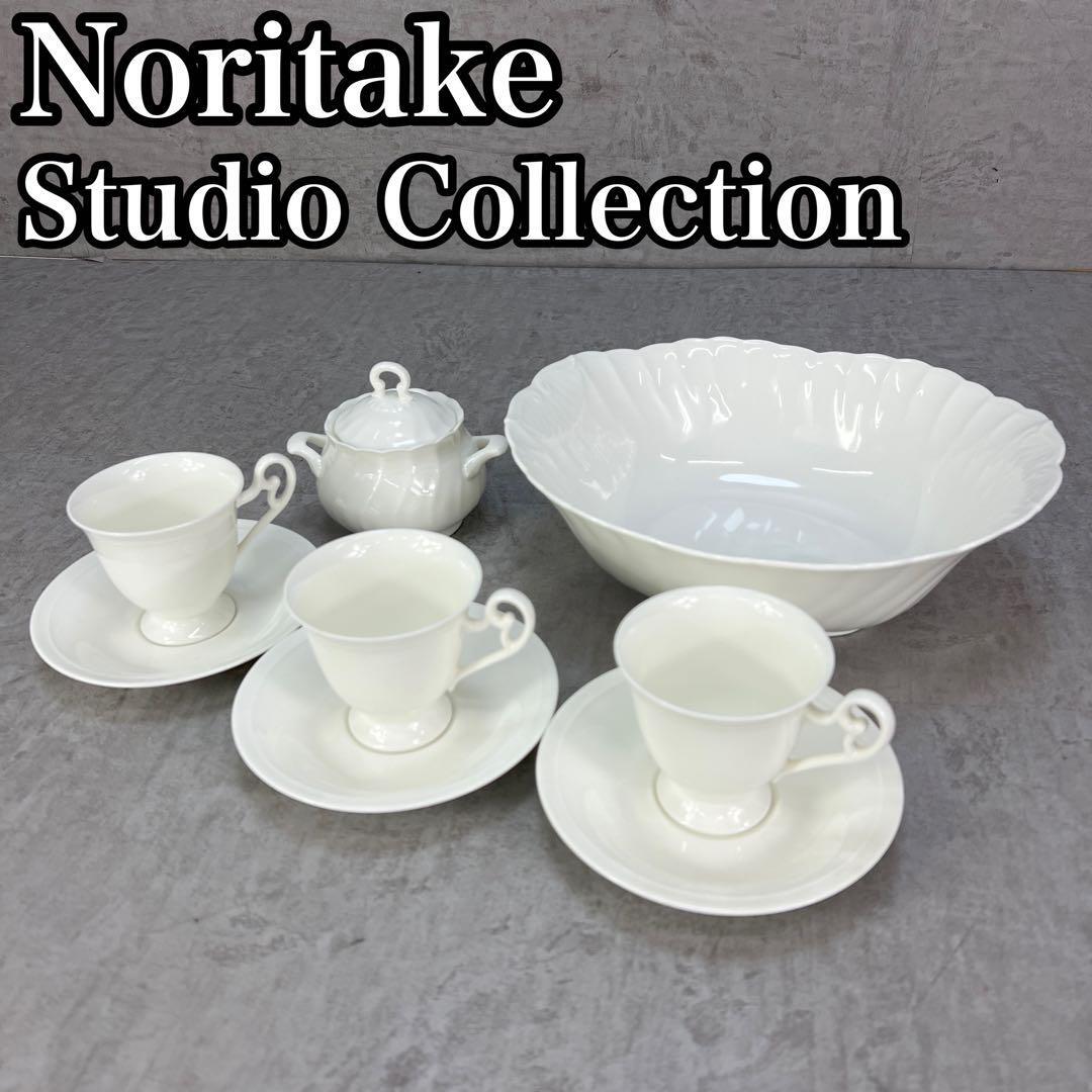良品 ノリタケ スタジオコレクション 洋食器 カップ&ソーサー3脚 ボウル 24D7001SR0000-04拍卖