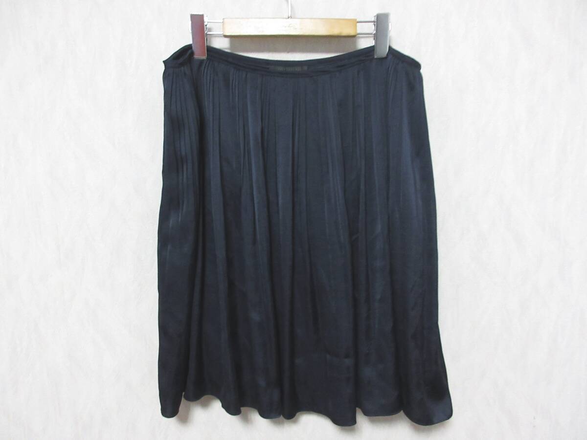 UNTITLED アンタイトル プリーツスカート 44 大きいサイズ ネイビー irmri yg6450拍卖