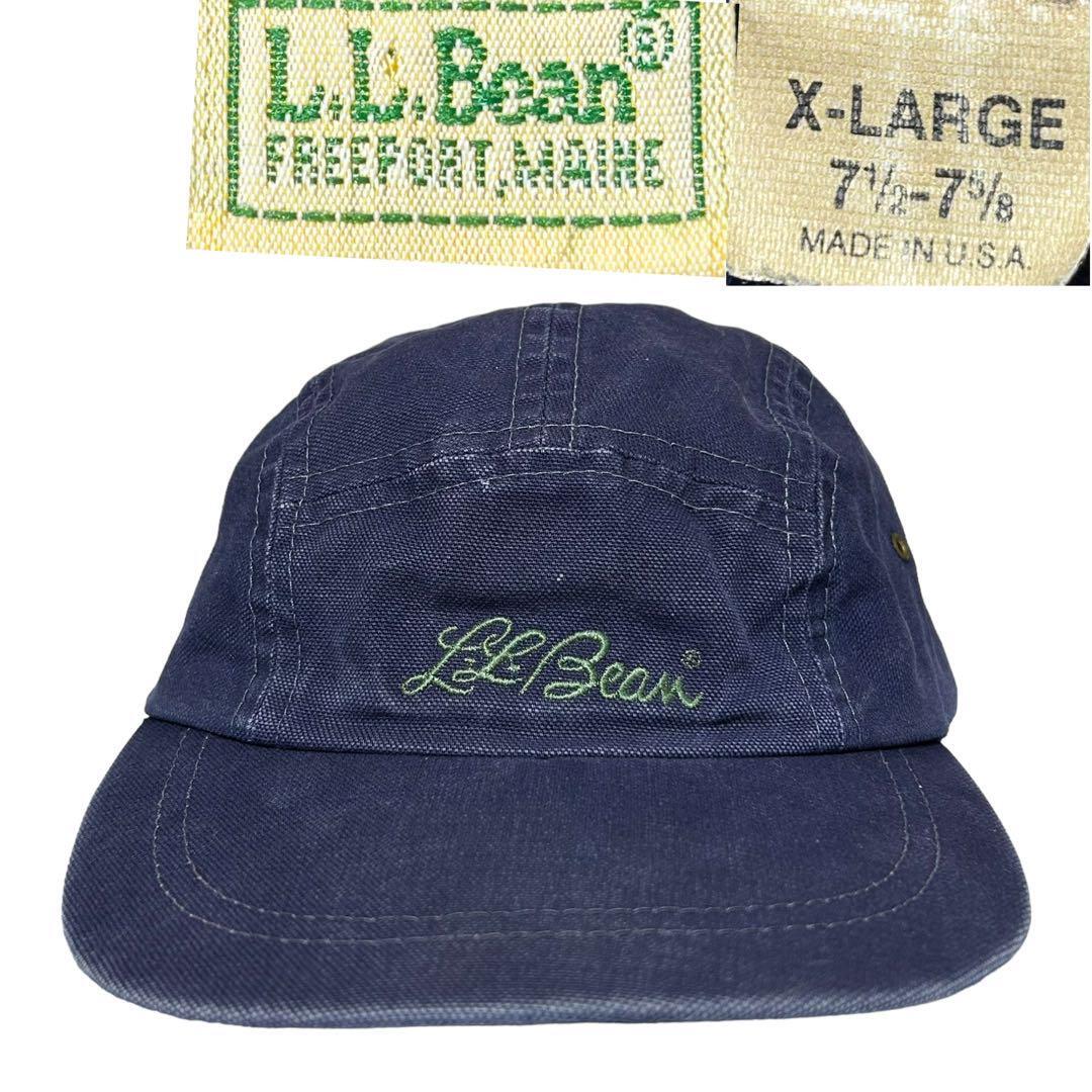 【80s】米国製 エルエルビーン 筆記体 ダック生地 ロングビルキャップ拍卖