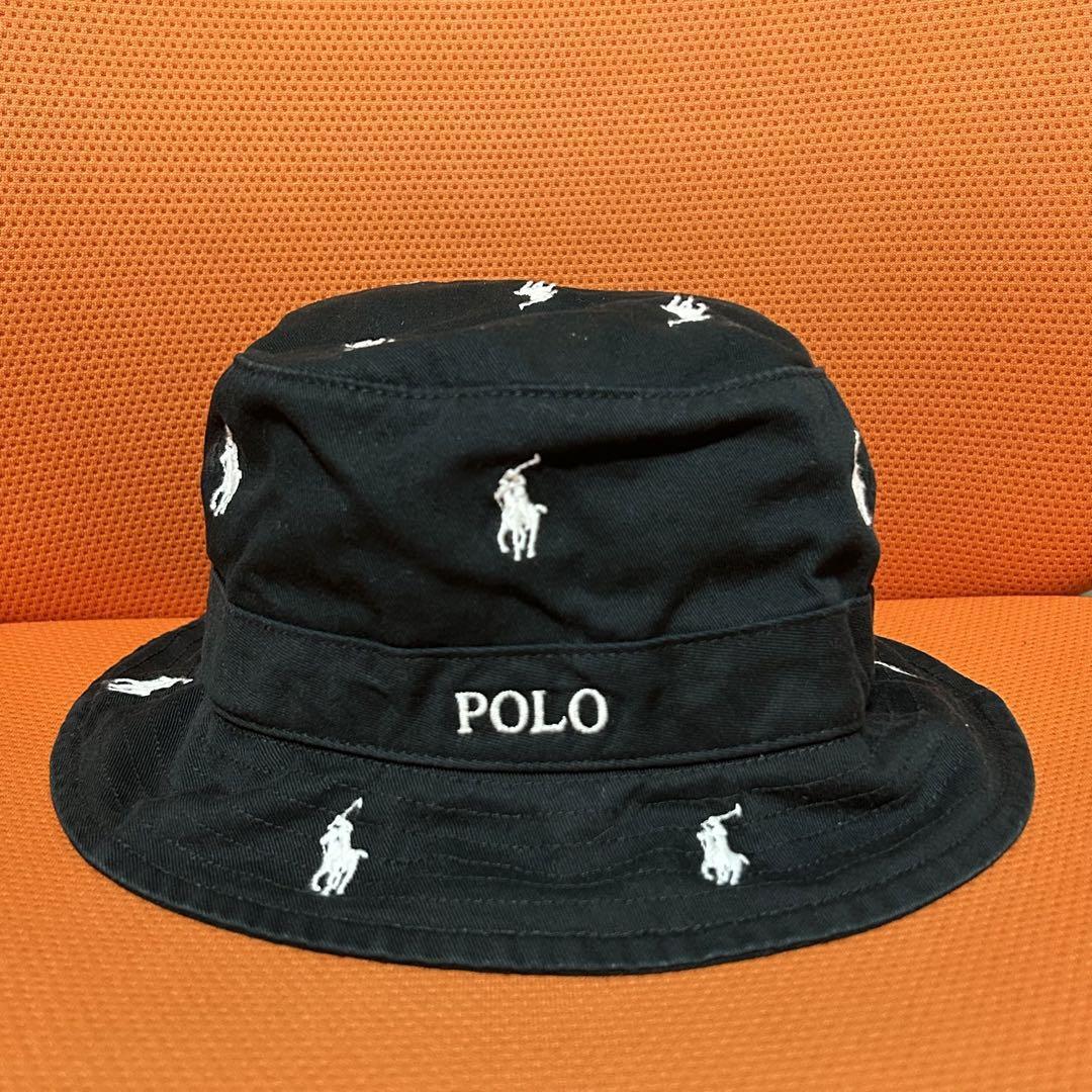 【新品】定価¥15,400 ラルフローレン ポニー刺繍 バケットハット ブラック拍卖