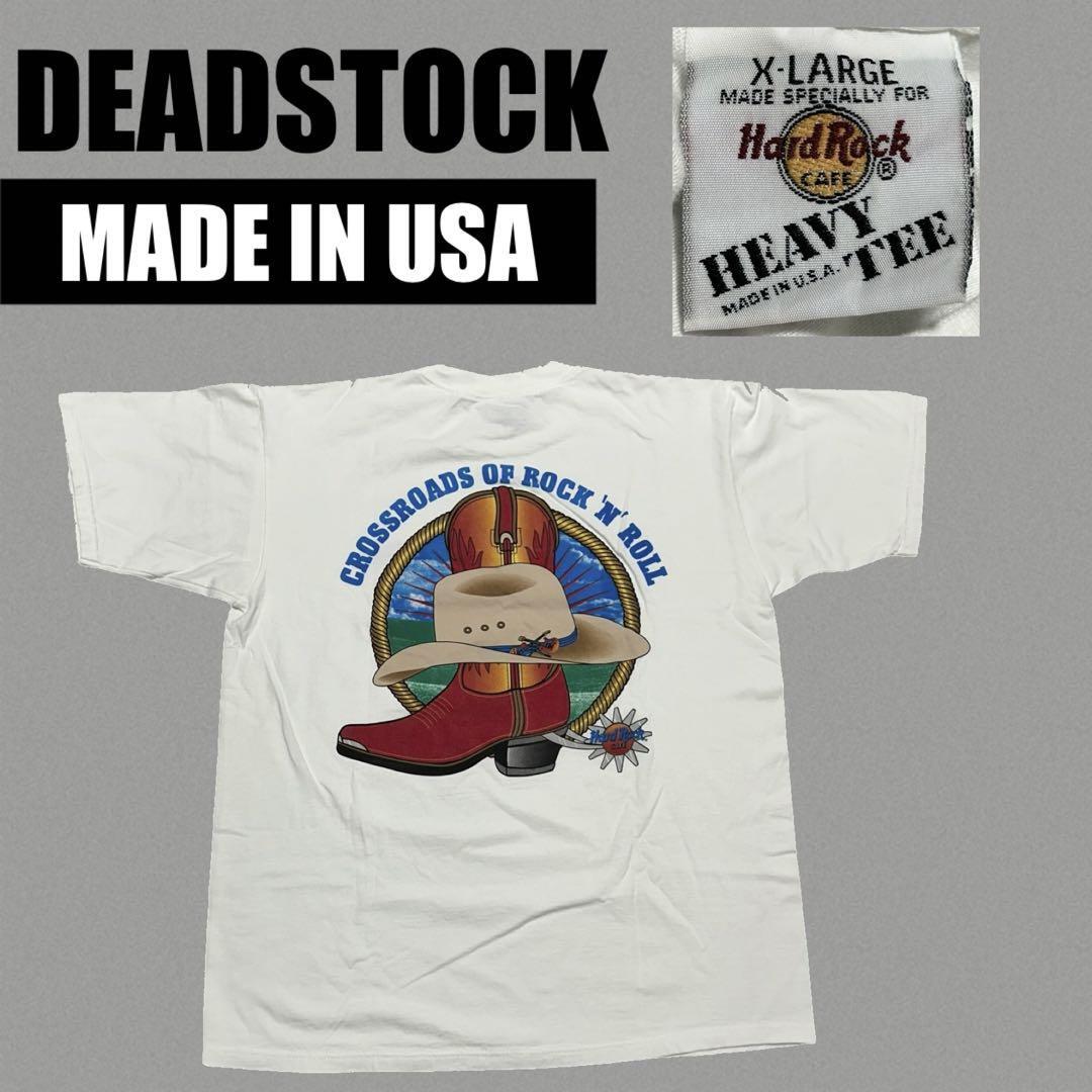 ほぼデッド【90s】USA製 ハードロックカフェ 染み込みプリント Tシャツ拍卖