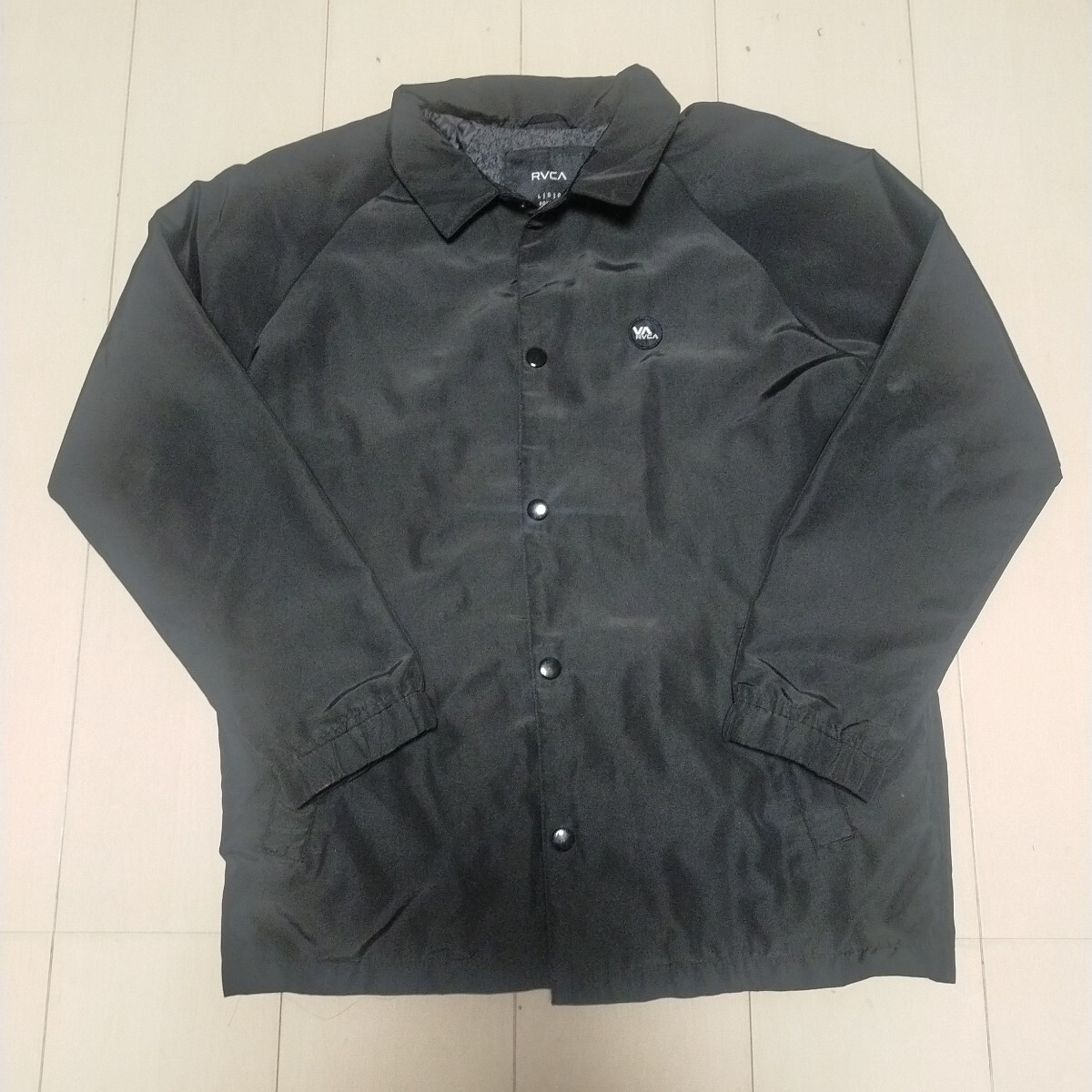 RVCA ルーカ コーチジャケット キッズL レディース 160cm 子供 黒 スケーター ジャケット アウター ジャンバー ブラック 拍卖