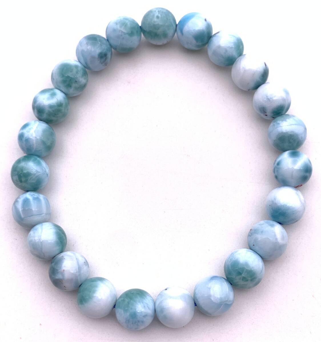 天然石ラリマー AAA 8mm玉のブレスレット -022拍卖