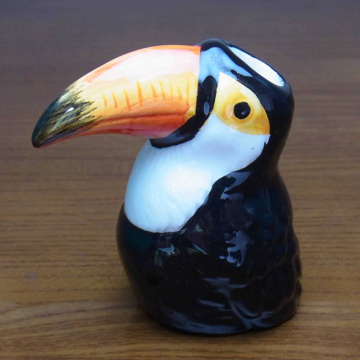 陶器製 オオハシ トゥーカン ペン立て 歯ブラシ立て 一輪挿し 花瓶 オニオオハシ 拍卖