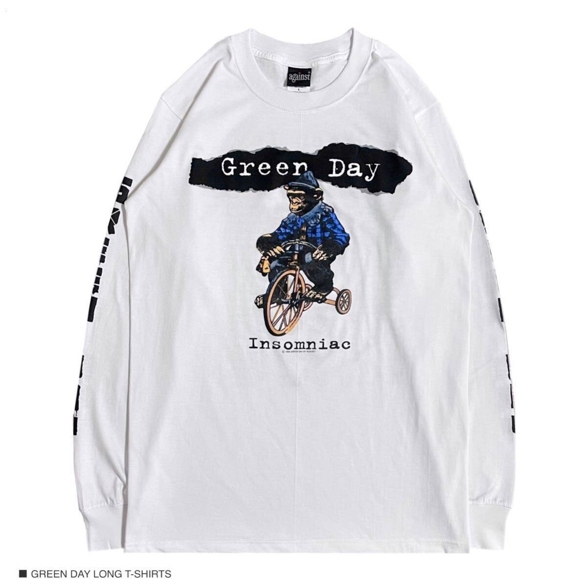 GREEN DAY グリーンデイ Lサイズ 長袖 ロンT ロングTシャツ ロック バンドT ホワイト拍卖