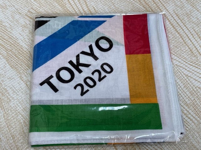 200円~東京オリンピック/東京都国分寺市★オリジナルハンカチ/手ぬぐい/テーブルクロス?未使用品TOKYO 2020KOKUBUNJI拍卖