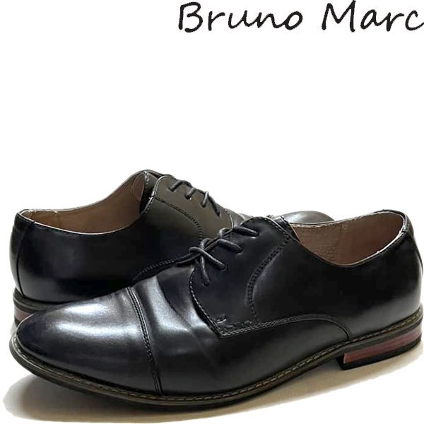 1点物◆ブルーノマーク黒Bruno Marc革靴レザーシューズ古着メンズ28.5レディースOKアメカジ90sストリート/スポーツ中古USAブランド373480拍卖