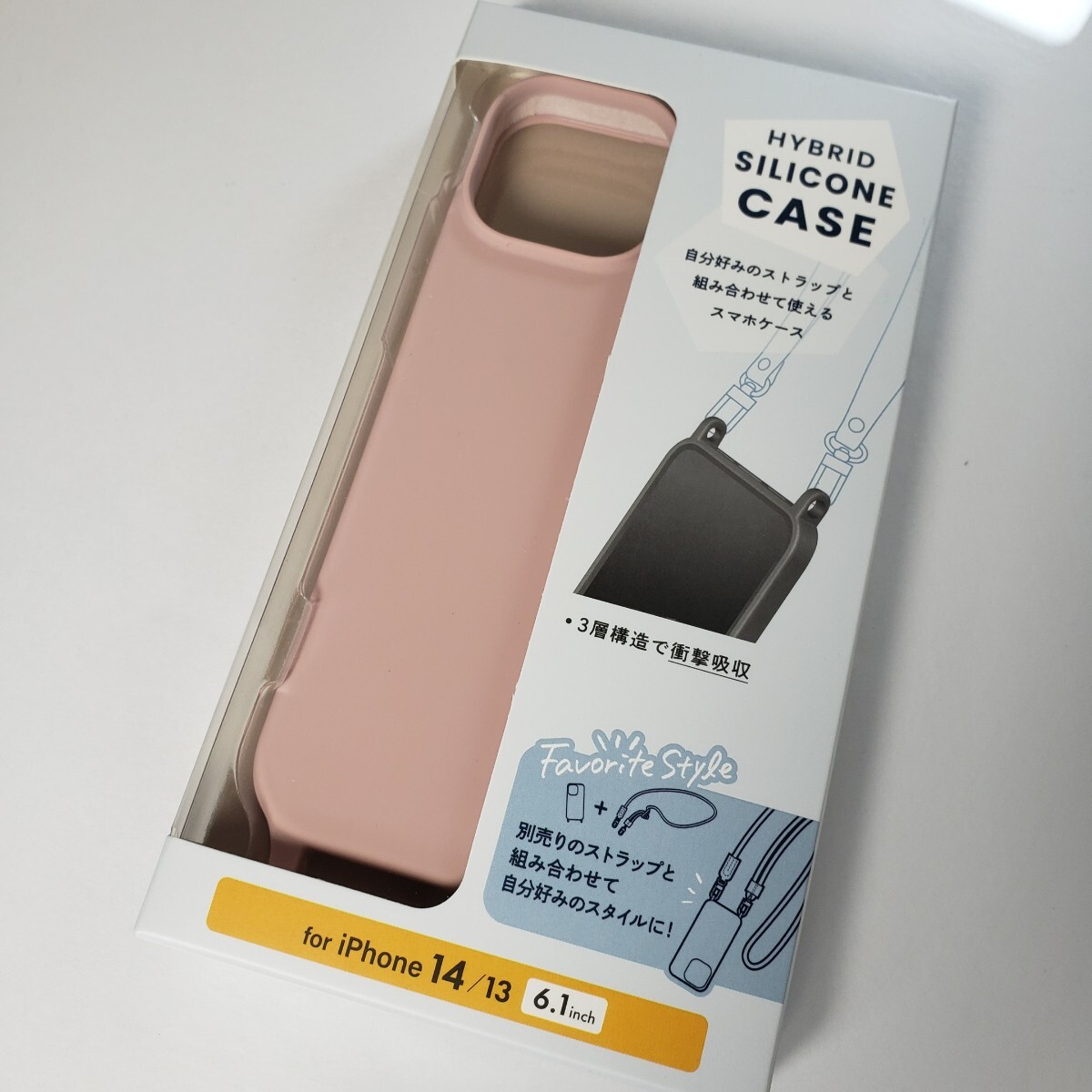 iPhone13 / 14 ハイブリッドシリコンケース ピンク 0273拍卖