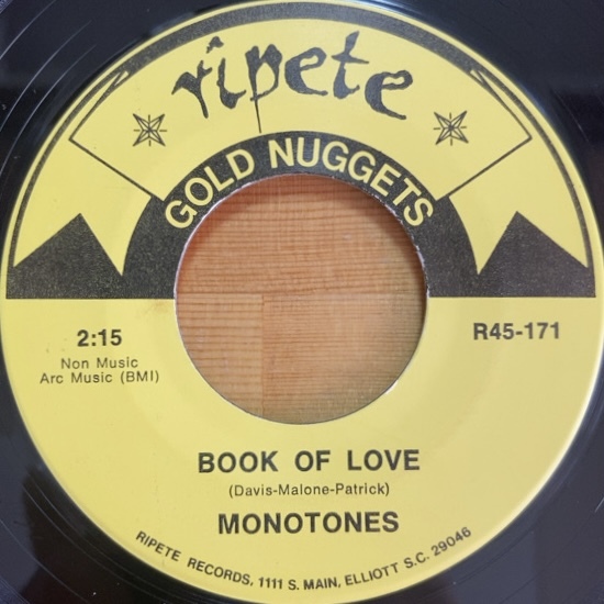MONOTONES / DONNIE ELBERT BOOK OF LOVE / WHERE DID OUR LOVE GO 45's 7インチ拍卖