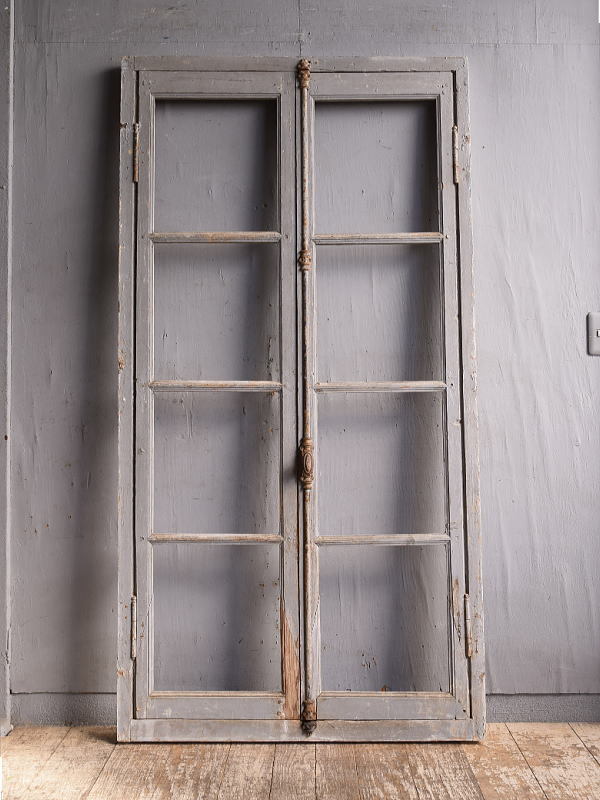 フレンチ アンティーク 木製 窓 建具 12745拍卖