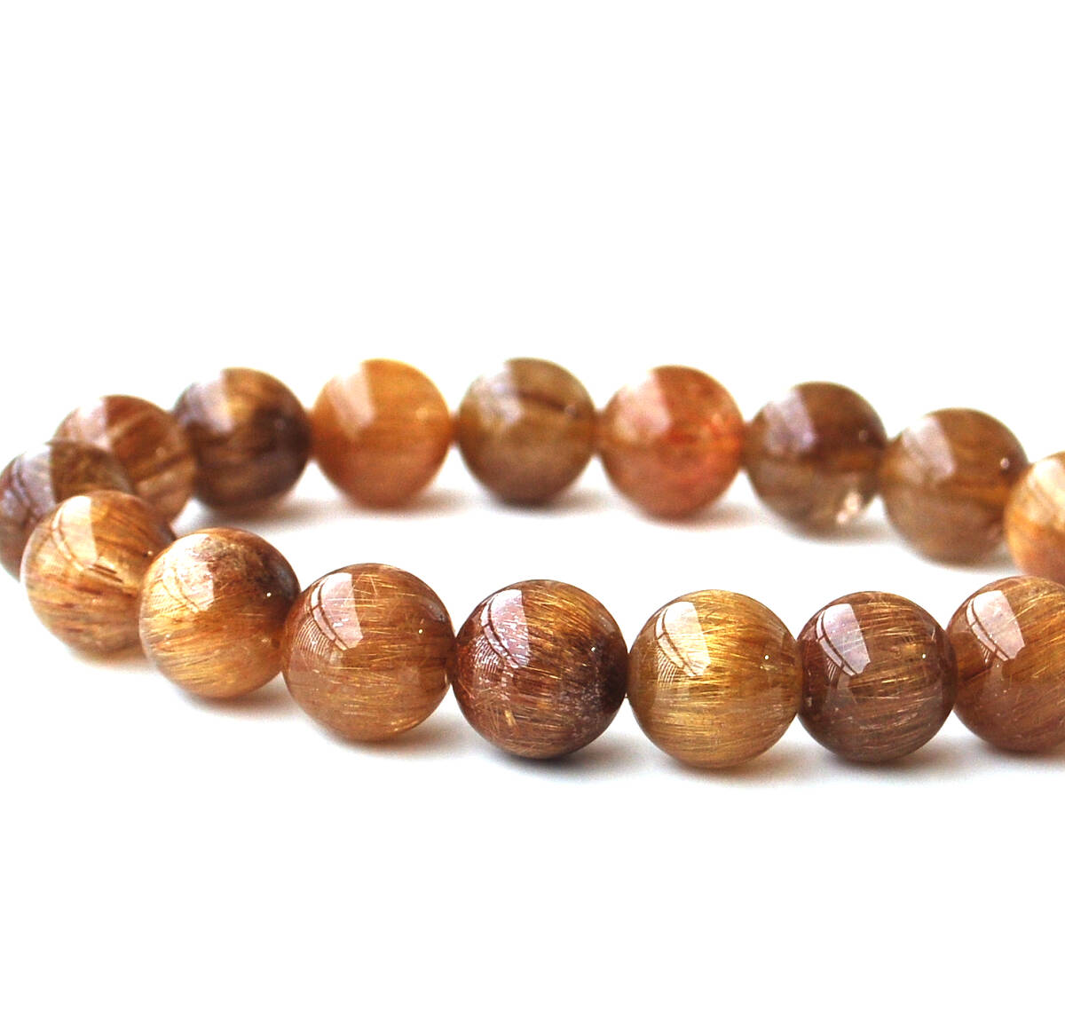 ☆天然石卸☆超激レア!!☆完全別格品!!(宝石質)☆超極上ゴールドキャッツアイルチル☆ブレスレットSSA ※ファイナルクオリティー!!!拍卖