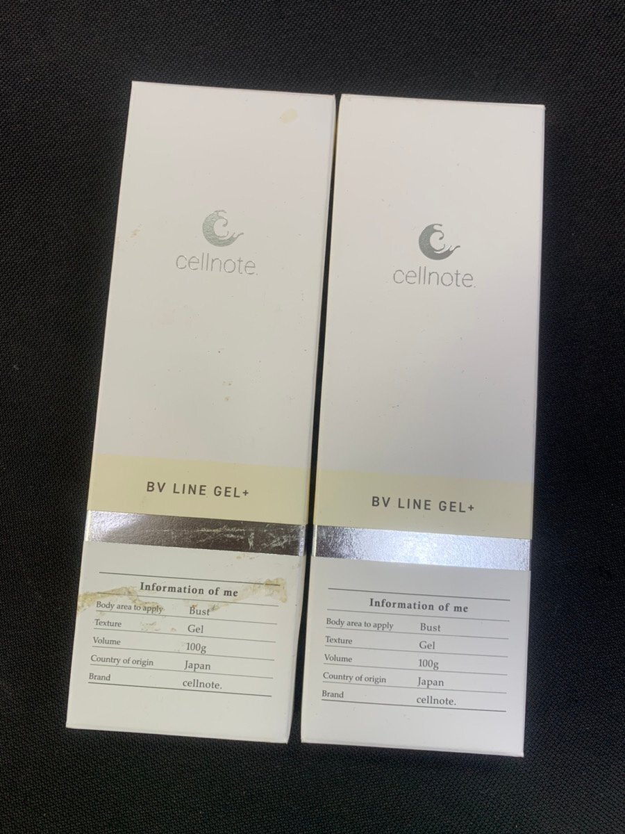 ☆ CELLNOTE BV LINE GEL+ ボリュームラインジェルプラス ボディクリーム 100g セルノート 2本 未使用 保管品 箱ダメージ有 ☆拍卖