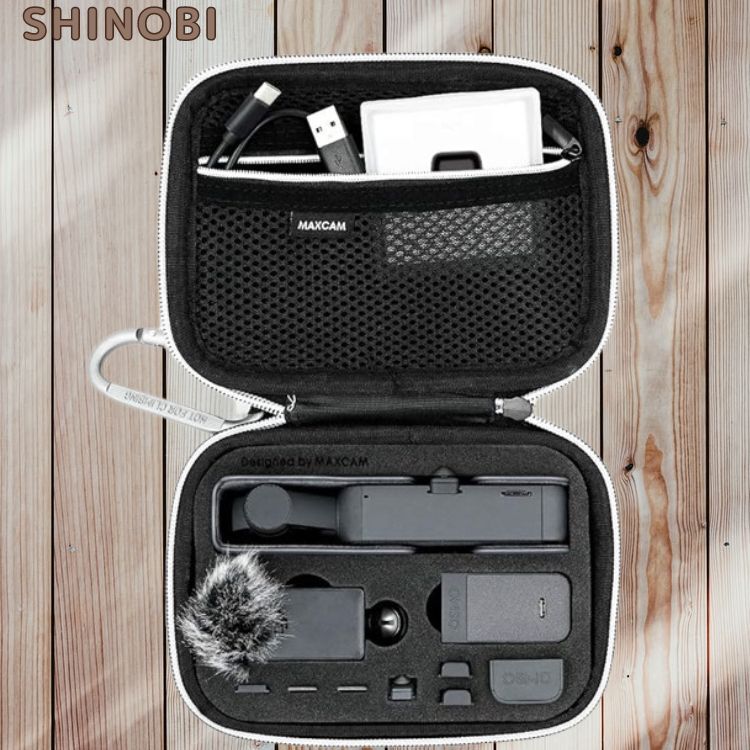 耐久性のある高密度素材 DJI POCKET 2 Creator コンボ 黒 専用 収納ボックス ジッパー付きのメッシュポケット 寸法:18 * 13 * 6.5cm 290g拍卖