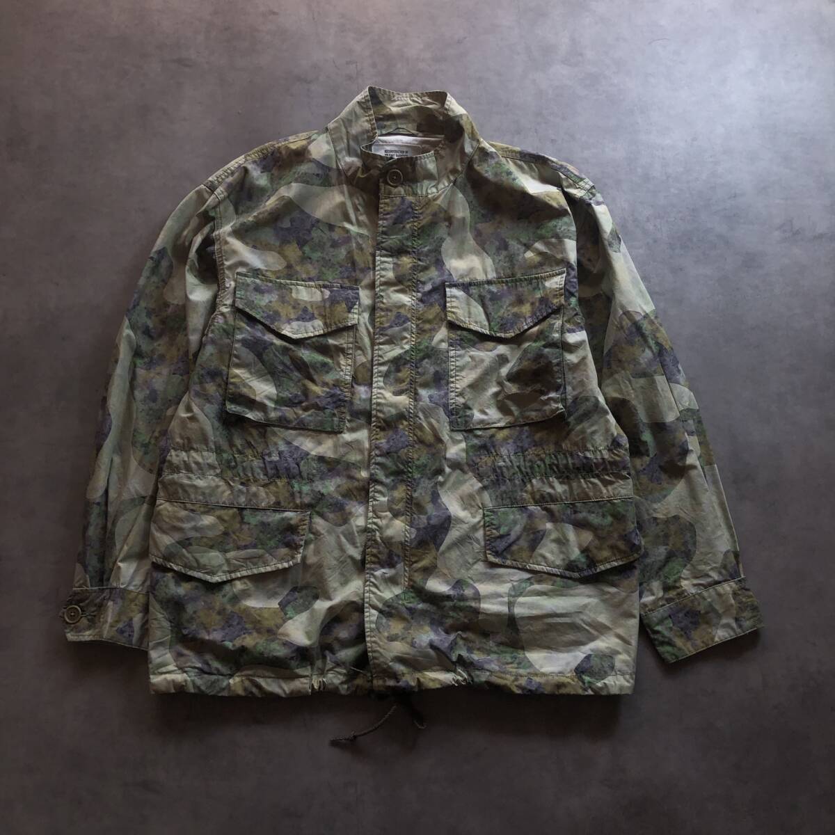 GQ597◇JOHNBULL : ライトウェザーフィールドジャケット◇M◇ライトグリーン系 迷彩柄 ジョンブル拍卖