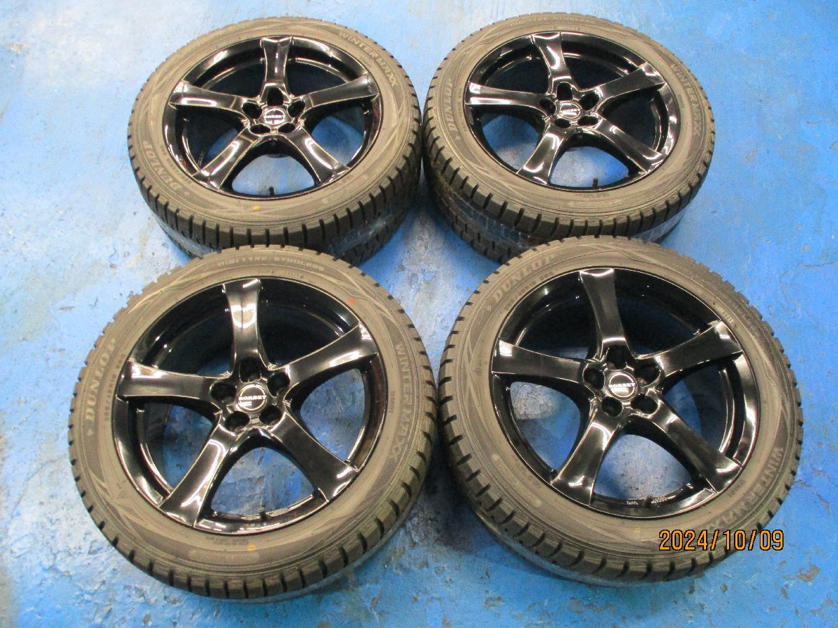 中古スタッドレスホイールセット4本★BENZ Sクラス(W221)など ボーベット18インチ・ダンロップ ウインターマックス 255/45-18拍卖